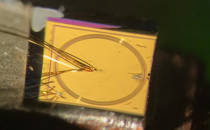 Microscope image of a ring laser