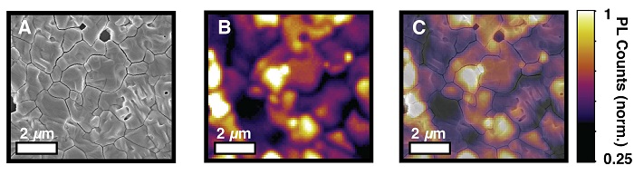UW researchers used microscopy to identify inefficient regions in perovskite materials used in solar cells