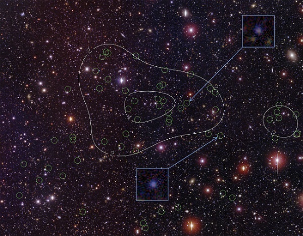 Purdue-NOAO team spots monster galaxy cluster formation