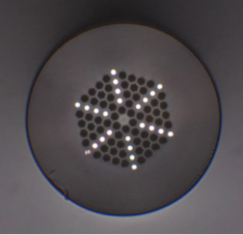 End-face view of the new optical fiber
