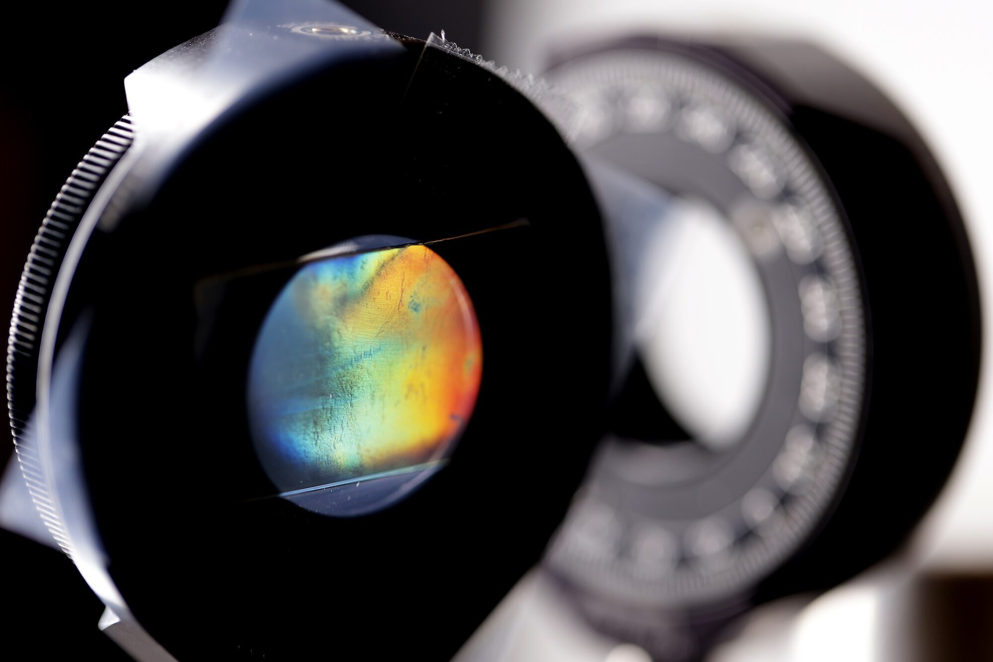 This composite film can twist light into a spiral, thanks to microscopic grooves that cause horizontally and vertically oscillating light waves to pass through the film out of phase